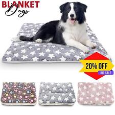 Pet Mat Paw Print Cat Dog Puppy Fleece Mattres Cushion Bed Blanket Warm Soft UK