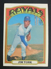 1972 Topps Kansas City Royals Baseball Card #68 Jim York