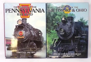 2 TIMOTHY JACOBS TRAIN PICTURE HISTORY BOOKS - PENNSY & B. & O. - 1988-89 - FINE - Imagen 1 de 1