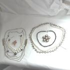 8 Vintage To Now Costume Jewelry Lot, Necklaces, Brooch Pin Glass,...