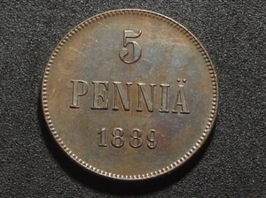 FINLANDIA ALEXANDER III 5 PENIOS 1889 (8194) - Imagen 1 de 2