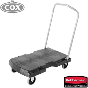 Camión de plataforma utilitaria Rubbermaid triple carro con mango fácil de usar - Imagen 1 de 5