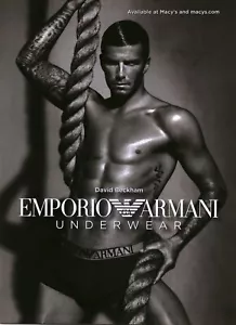 2009 PRINT AD - EMPORIO ARMANI UNDERWEAR AD - DAVID BECKHAM HOT SEXY RARE AD - Imagen 1 de 1