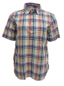GANT Women's Deep Marine Checked Short Sleeve Shirt 432193 Size 12 - Picture 1 of 1
