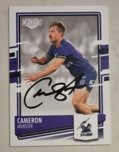 CAMERON MUNSTER MELBOURNE STORM SIGNED 2021 ELITE CARD RUGBY LEAGUE NRL - Bild 1 von 1