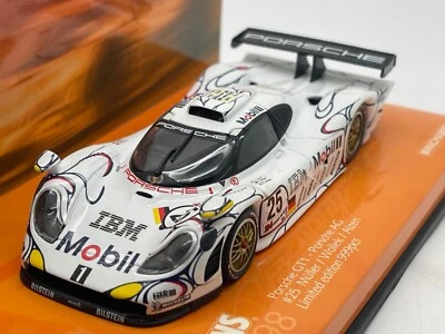 MINICHAMPS 403986925 PORSCHE 911 GT1 n°25 Porsche AG 1998 2e Le Mans 1.43 - Photo 1/4