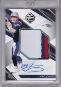MAC JONES 2021 PANINI LIMITED 3CLR RPA PATCH AUTO AUTOGRAPH RC #38/49 #148 - Picture 1 of 2