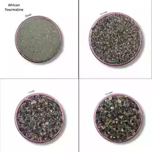 African Tourmaline Crushed Stone Inlay Powder Gemstone Massage Powder Coarse - Picture 1 of 84