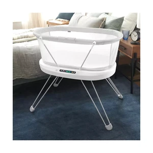Fisher-Price GHP38 Luminate Platinum Smart Bassinet w/Sound Detection-White - Picture 1 of 8