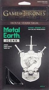 Fascinations ICONX Game of Thrones HOUSE STARK SIGIL 3D Metal Earth Model Kit - Picture 1 of 7
