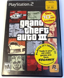 Grand Theft Auto III GTA 3 - PlayStation 2 PS2 - con manuale e poster - Foto 1 di 5
