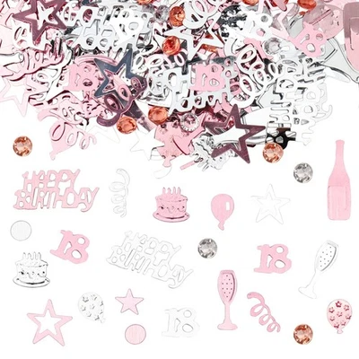 Lot de 500 confettis de table pour 18e anniversaire - Or rose - Décoration de... - Photo 1/4