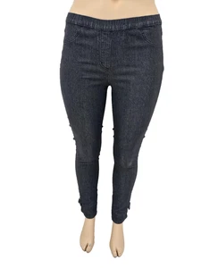 44 skinny Jeans Jeggings LAURA KENT Stretch elastisch dunkelgrau Schleifen - Bild 1 von 6