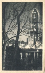 New York City bei Nacht Hotel Pierre Blick auf den Central Park Postkarte - Bild 1 von 2