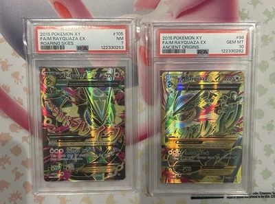 Mega M Rayquaza EX Ancient Origins Roaring Skies PSA 10 7 98/98 105/108 Pokemon - Image 1 of 2