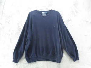 Polo Ralph Lauren Mens Blue 4XB Big Knit Crewneck Vintage Heavy 90s Preppy - Picture 1 of 10