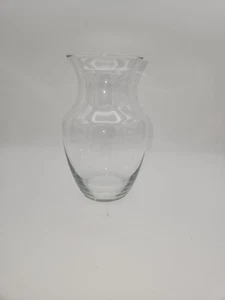 Durchsichtige mundgeblasene Glas Blumenvase 8" hoch - Bild 1 von 3