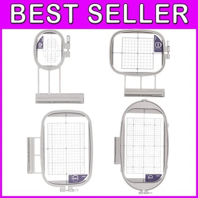 4 Premium Versatile Embroidery Hoops for Brother/Baby Lock Machines - Gray - Image 1 of 3