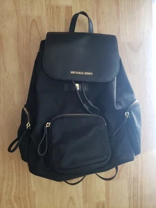 Michael Kors Abbey Cargo Rucksack Tasche mit Kordelzug - Schwarz Nylon - Bild 1 von 11