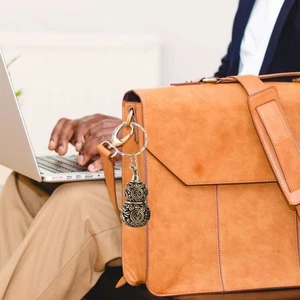 1 Set 2PCS Ciondolo Chiave Zucca in Ottone Massello Decorazione da Appendere Zucca - Foto 1 di 12