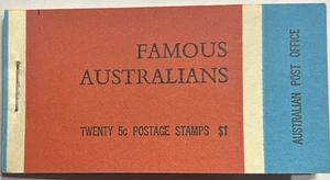 1968 Famous Australians $1 (4x 5c) B130. J.f.S postage booklet STAPLED remake b - Bild 1 von 5