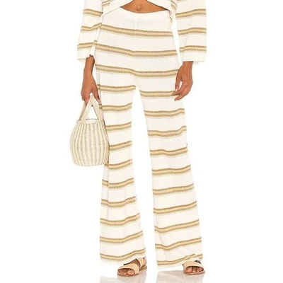 JEN'S PIRATE BOOTY Pantalones de Salón Nirvana XS Rayas Metálicas Cintura Elástica Nuevos sin Etiquetas Foto 1 de 4