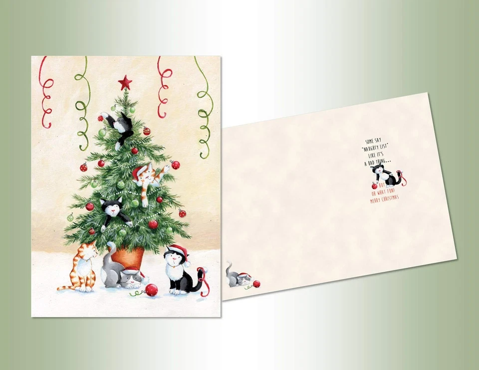 LPG Performing Arts Cat Tree Boxed Christmas Card Set of 18 with Envelopes - Image 1 of 1