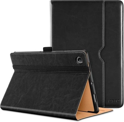 DTTO for Samsung Galaxy Tab A8 10.5 Inch Case 2022, Premium Leather A-Black  - Image 1 of 4
