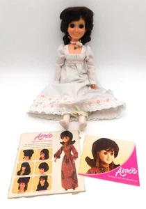 Vintage Hasbro Aimee Puppe weißes Kleid Broschüre Twist Taille 1972 19 Zoll LESEN - Bild 1 von 8