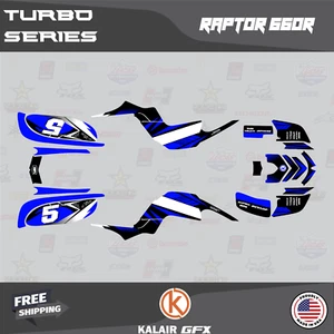 Graphics Kit for Yamaha Raptor660R (2001-2005) Raptor-660  Turbo-Blue - Picture 1 of 5