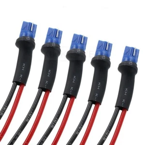 5x T10 Birne Reparatur Stecker W5W Standlicht Glas Sockel Fassung Lampe mit Kabel 10cm - Bild 1 von 4