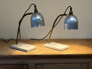 VINTAGE ORIGINAL DESK LAMPS GRIFFIN & GEORGE SCIENCE LAB RE-WIRED BEDSIDE LAMP - Picture 1 of 22