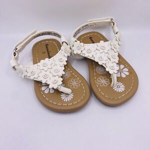 Garanimals Baby Girl White Flower Thong Sandals 3