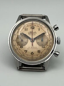 Orologio cronografo ATLANTIC anni '60 - Vintage watch manual winding mov.to L 48 - Imagen 1 de 13