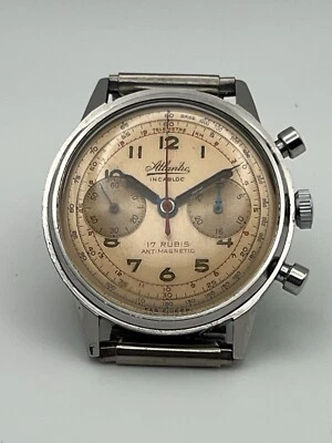 Orologio cronografo ATLANTIC anni '60 - Vintage watch manual winding mov.to L 48 - Imagen 1 de 4