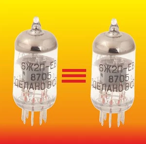 6J2P-EV 6Ж2П-ЕВ RUSSIAN STRONG MATCHED PAIR TUBES (difference = 0%) NIB NOS - Picture 1 of 4