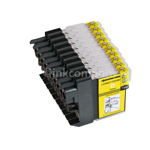 10 YELLOW kompatibel zu Brother DCP195C MFC5890CN 490CW DCP145C DCP165C LC980 LC - Bild 1 von 1