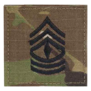 INSIGNIA DE RANGO CAMUFLAJE MULTICAM EJÉRCITO OCP - CIERRE DE GANCHO DE 2" SARGENTO 1 E-8 - Imagen 1 de 1
