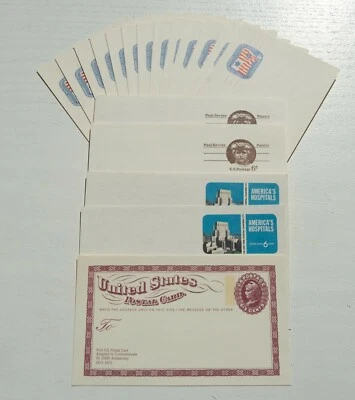 U.S. Postal Cards, Mostly from 1980s, 28 varieties, 100 items, Beautiful mint  - Image 1 of 4