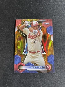 Mike Trout 2023 Bowman's Best Gold Lava Refractor /75 Los Angeles Angels #44 - Picture 1 of 2