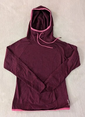 Reebok Womens Play Warm Athletic Long Sleeve Pullover Hoodie Purple Size Small  - Image 1 of 4