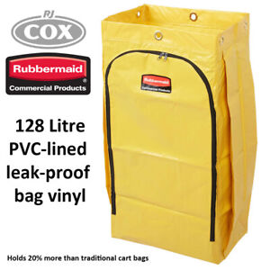 Rubbermaid High Capacity Janitor Trolley Yellow Vinyl Replacement Bag Collection