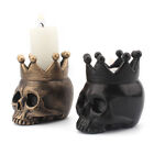 Resin Skull Candle Holder Halloween Crown Candle Base Party Decoration Gifts F