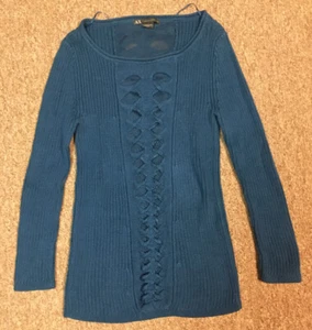 Armani Exchange Rib Knit Sweater, Blue, S - Picture 1 of 4