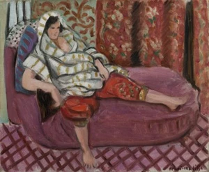 Henri Matisse Woman on Rose Divan 1921 Portrait Fauvism 17" x 22" Quality Prints - Picture 1 of 1