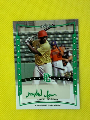 MYKEL GORDON 2014 Leaf Perfect Game National Showcase AUTO Green 05/10 - Image 1 of 2