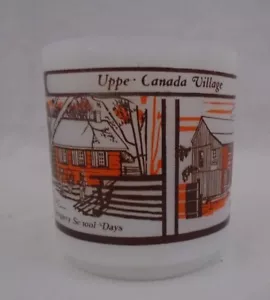 One Vintage Upper Canada Glass bake Milk Glass Stack-able Mug - Picture 1 of 7