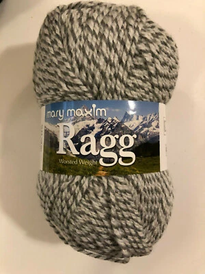 Mary Maxim RAGG Yarn #4 Worsted Weight Yarn - Color Gray - Image 1 of 3