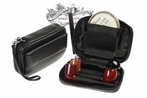TROUSSE X 4 PIPE PORTATABACCO E ACCESSORI PIPE HOLDER AND TOBACCO PETERSON IKP19 - Picture 1 of 1