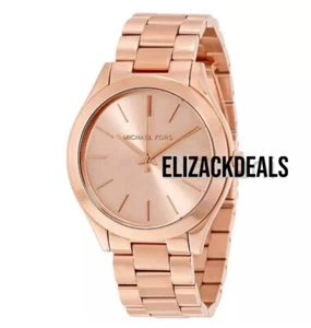 Michael Kors Original MK3197 Women's Slim Runway Rose Gold Stainless Watch 42mm - Picture 1 of 4
